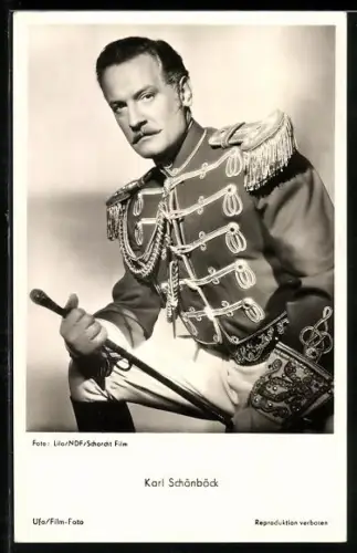 AK Schauspieler Karl Schönbock mit Husarenjacke