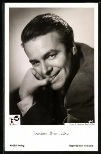 AK Schauspieler Joachim Brennecke lächelnd