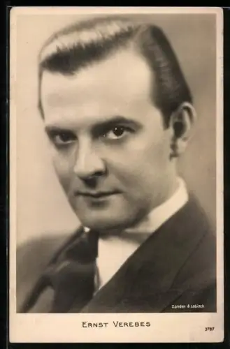 AK Schauspieler Ernst Verebes im Anzug posierend