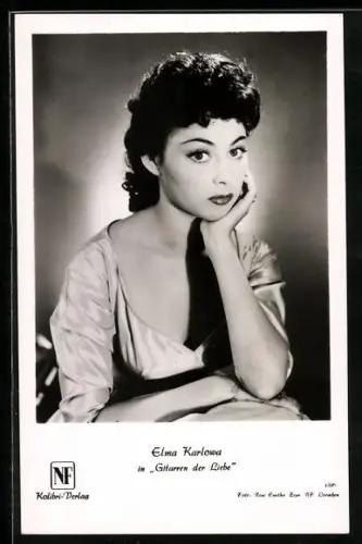 AK Schauspielerin Elma Karlowa in Gitarren der Liebe