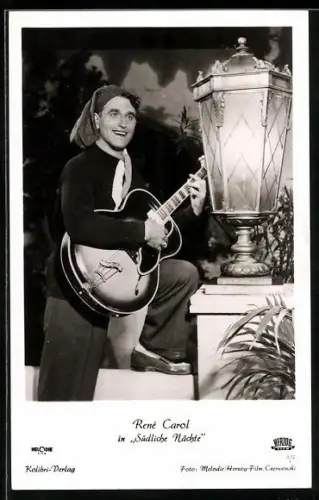 AK René Carol mit Gitarre
