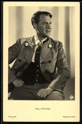 AK Schauspieler Paul Richter in bayerischer Tracht