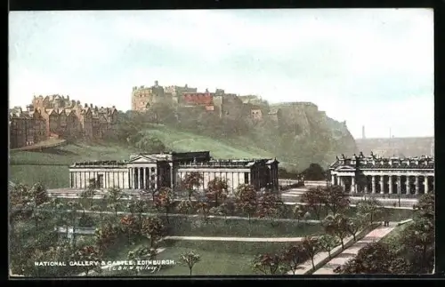 AK Edinburgh, National Gallery and Castle