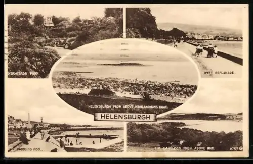 AK Helensburgh, West Esplanade, The Gareloch from Above Rhu, Paddling Pool
