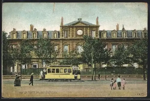 AK Le Havre, La Sous-Prefecture, Strassenbahn