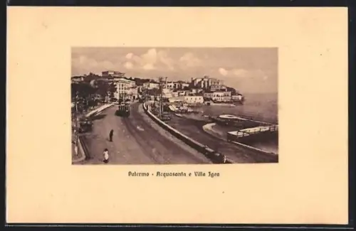 AK Palermo, Acquasanta e Villa Igea, Strassenbahn