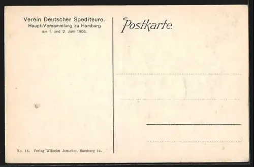 AK Hamburg, Kaiser Wilhelm-Denkmal am Rathausmarkt, Strassenbahn