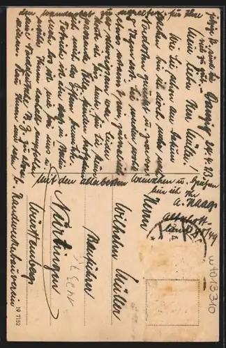 AK Danzig, Rathaus mit Strassenbahn