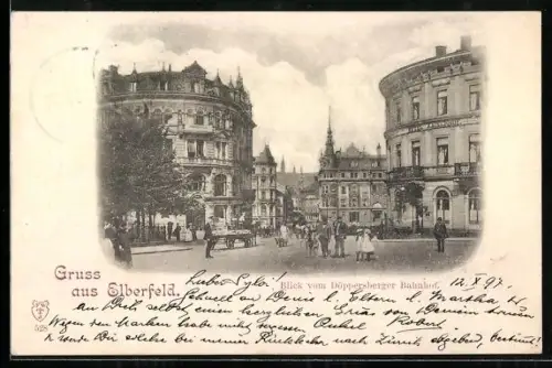 AK Elberfeld, Blick vom Döppersberger Bahnhof
