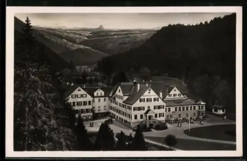 AK Bad Niedernau, Kurhaus mit Blick auf den Hohenzollern
