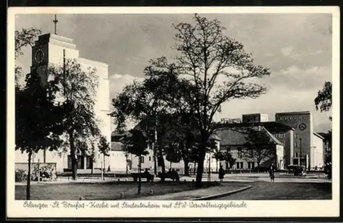 AK Erlangen, St. Bonifaz-Kirche, Studentenheim, SSW-Verwaltungsgebäude