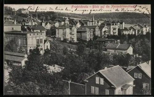 AK Friedrichroda, Blick auf die Alexandrinenstrasse