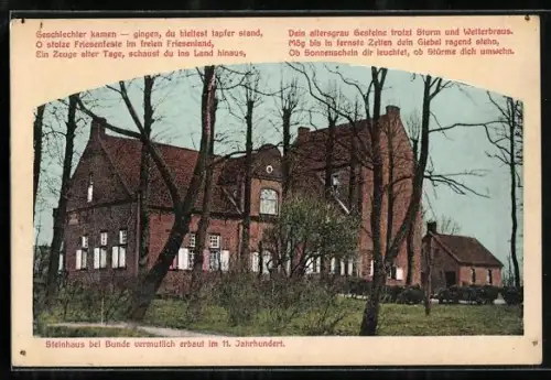 AK Bunde, Steinhaus vermutlich erbaut im 11. Jahrhundert