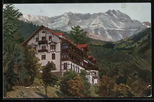 Künstler-AK Kainzenbad, Kurhaus