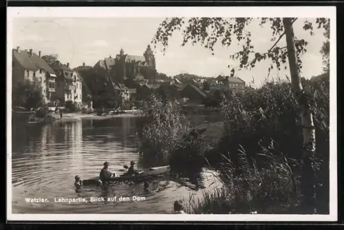 AK Wetzlar, Lahnpartie, Blick auf den Dom