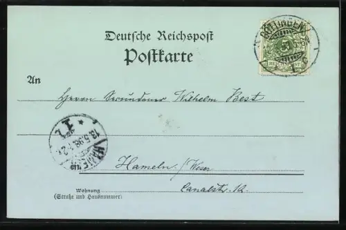 Mondschein-AK Göttingen, Rathaus, St. Johannis-Kirche