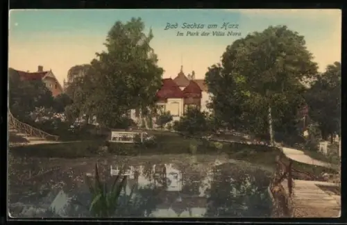 AK Bad Sachsa am Harz, Park der Villa Nora