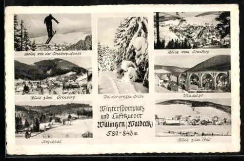 AK Willingen /Waldeck, Orenbergschanze, Viadukt, Strycktal