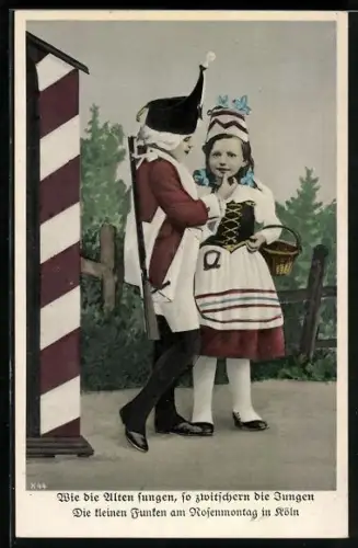 AK Die kleinen Funken am Rosenmontag in Köln