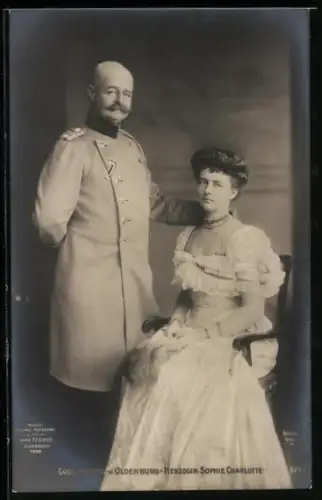 AK Grossherzog von Oldenburg mit Herzogin Sophie Charlotte