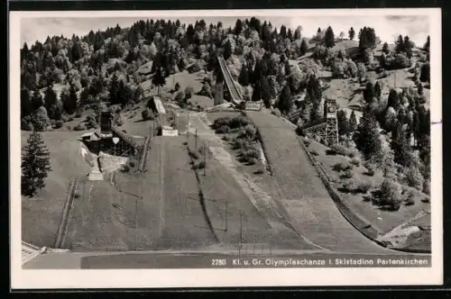 AK Partenkirchen, Kleine und grosse Olympiaschanze im Skistadion