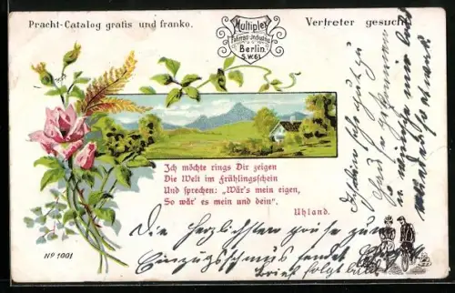 AK Reklame für Fahrräder von Multiplex