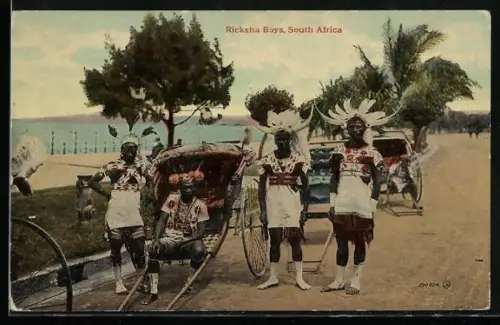 AK Rikscha-Jungen in Süd-Afrika