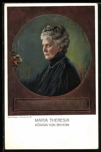 Künstler-AK Maria Thereseia, Königin von Bayern