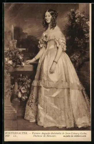 Künstler-AK Victorie-Auguste-Antoinette de Saxe-Cobourg-Gotha, Duchesse de Nemours