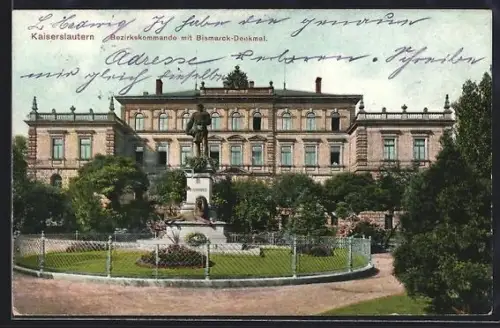 AK Kaiserslautern, Bezirkskommando, Bismarck-Denkmal