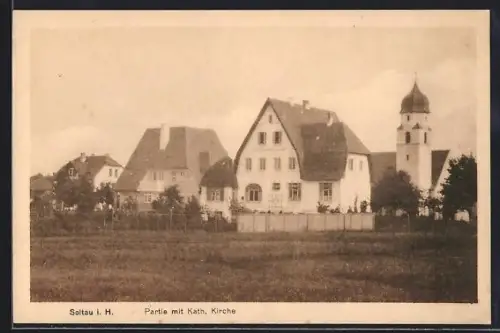 AK Soltau i. H., Partie mit Kath. Kirche