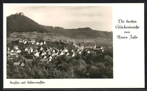 Mini-AK Neuffen, Hohenneuffen, Ortsansicht