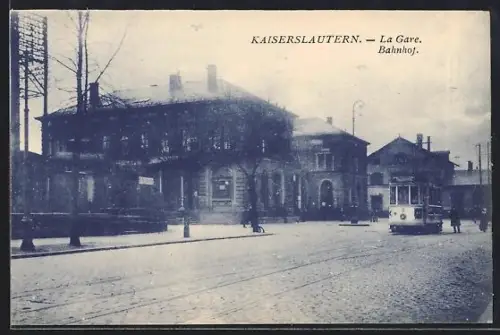 AK Kaiserslautern, Bahnhof, Strassenbahn