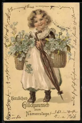 AK Lockenkopf überbringt Blumenkorb zum Namenstag