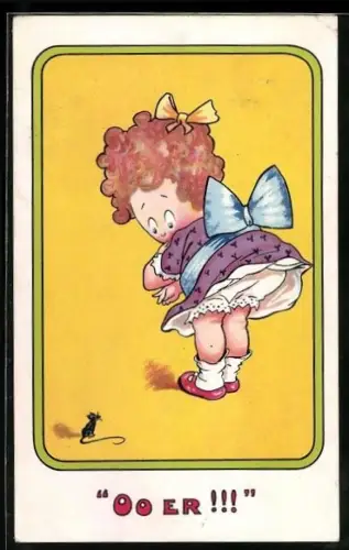 AK Maus und ängstliches kleines Mädchen