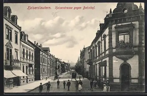 AK Kaiserslautern, Partie an der Kaiserstrasse gegen den Bahnhof