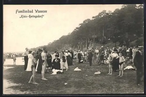 AK Berlin-Wannsee, Partie am Klein-Heringsdorf mit Besuchern