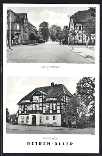 AK Rethem /Aller, Lange Strasse, Stadthaus
