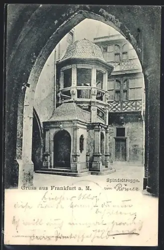 AK Alt-Frankfurt, Spindeltreppe im Römer