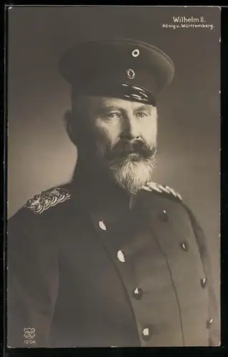 AK Uniformfoto von König Wilhelm II. von Württemberg