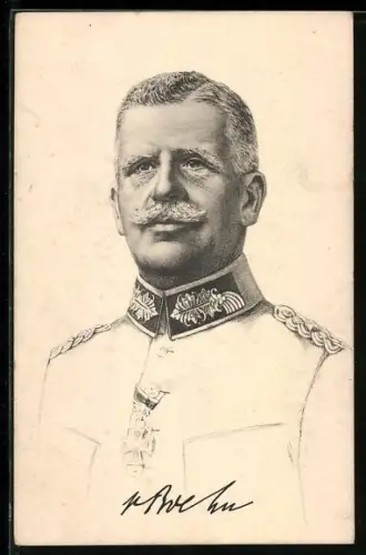 Künstler-AK Porträtbild von General d. Inf. von Boehn, Heerführer