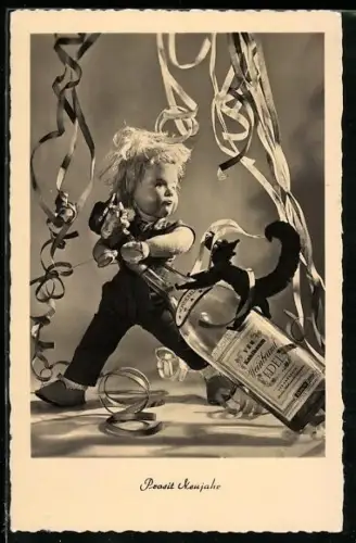 AK Reklame für Weinbrand von VEB Kahlbaum