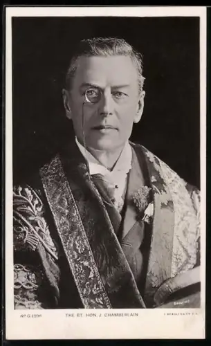 AK Portrait von Joseph Chamberlain mit Monokel