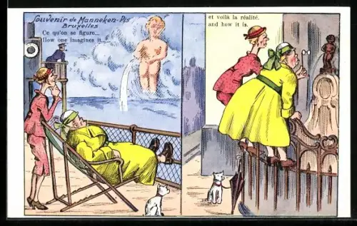 AK Bruxelles, Frauen träumen vom Manneken Pis und sind von der Realität enttäuscht