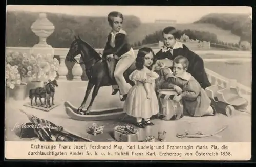 AK Die Kinder des Kaisers von Österreich, 1838