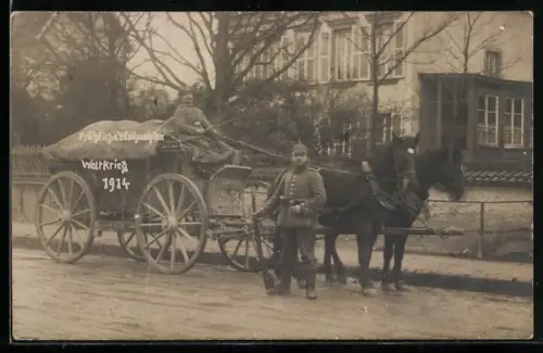 AK Mannschaftssoldaten im Ersten Weltkrieg beim Transport