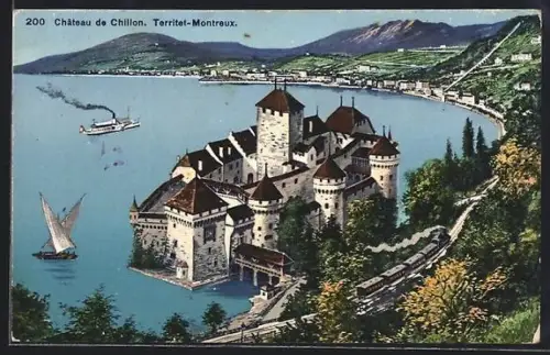 AK Territet-Montreux, Château de Chillon
