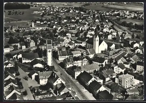 AK Aadorf, Ortspanorama mit Kirche