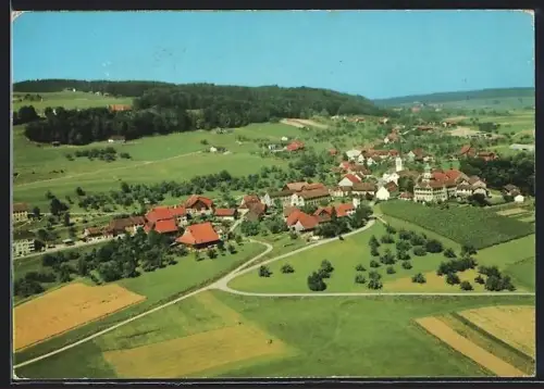 AK Herdern /TG, Totalansicht aus dem Flugzeug mit Umgebung