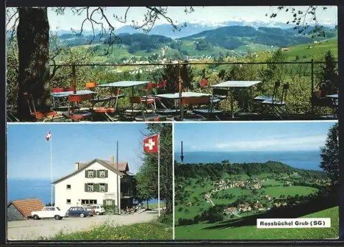AK Rossbüchel Grub /SG, Totalansichten mit Gebirgspanorama
